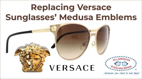 versace eyeglass logo|Versace sunglasses logo.